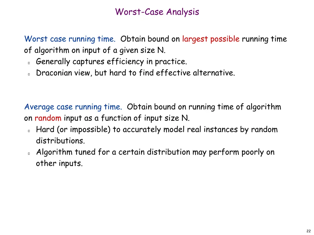 worst case analysis