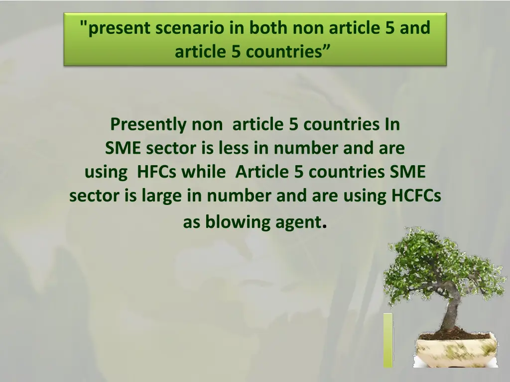 present scenario in both non article