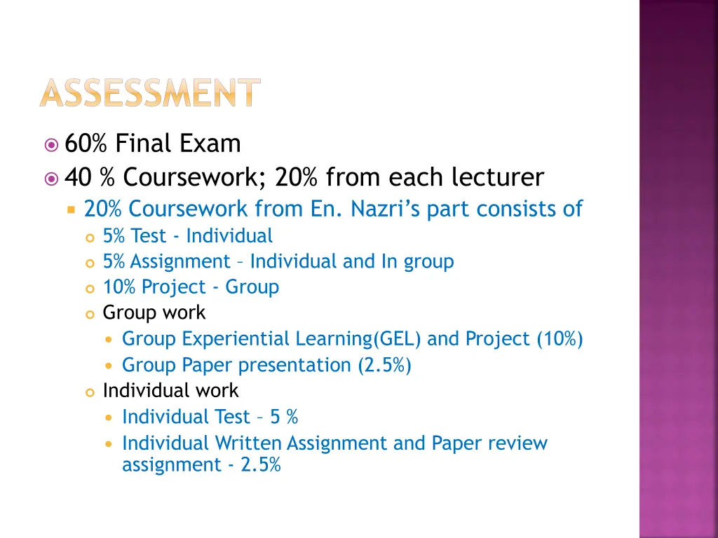 assessment
