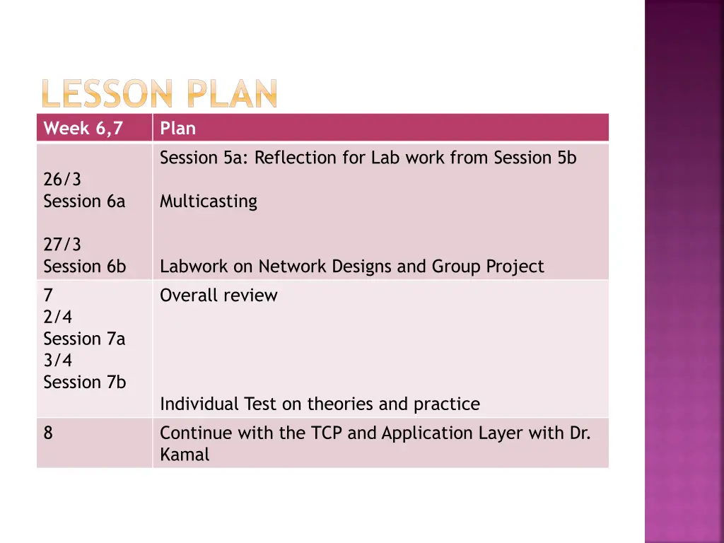 lesson plan week 6 7