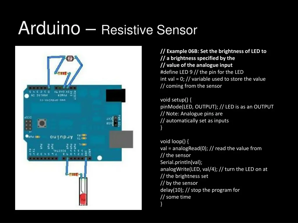 arduino resistive sensor