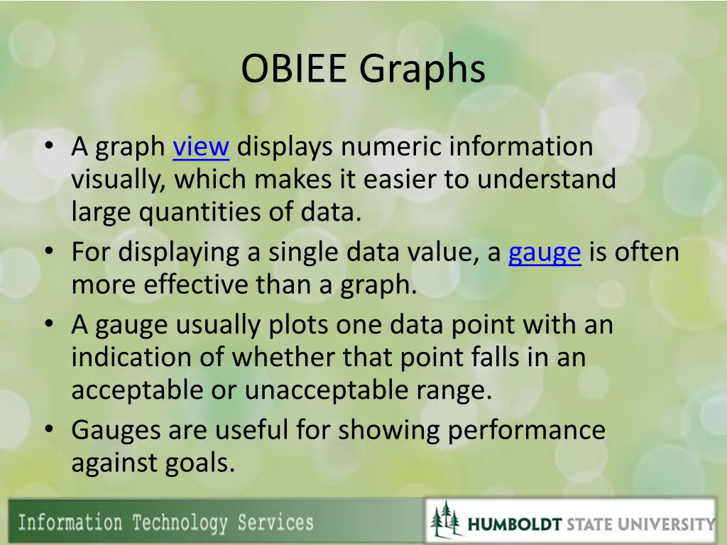 obiee graphs