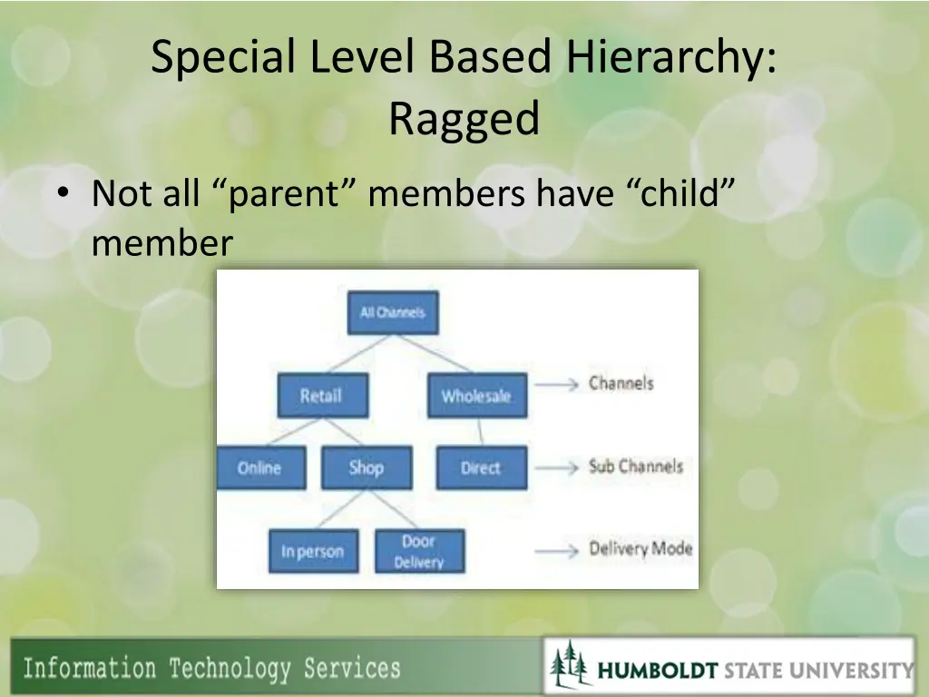 special level based hierarchy ragged