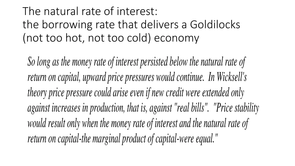 the natural rate of interest the borrowing rate