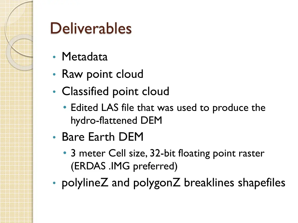 deliverables