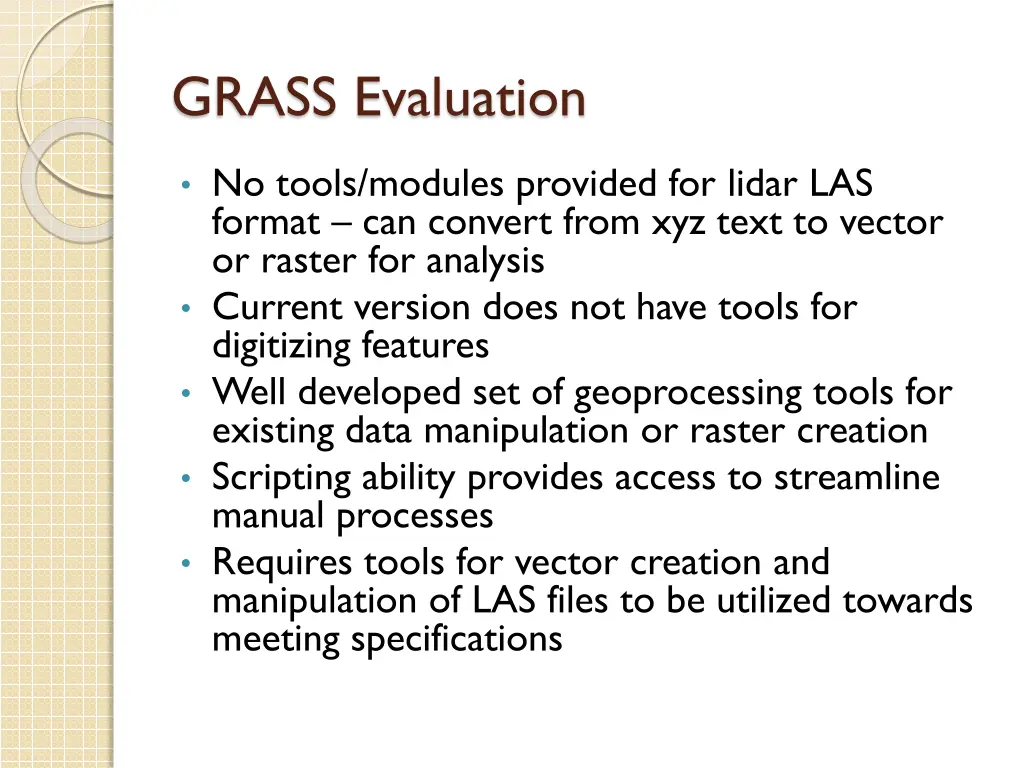 grass evaluation