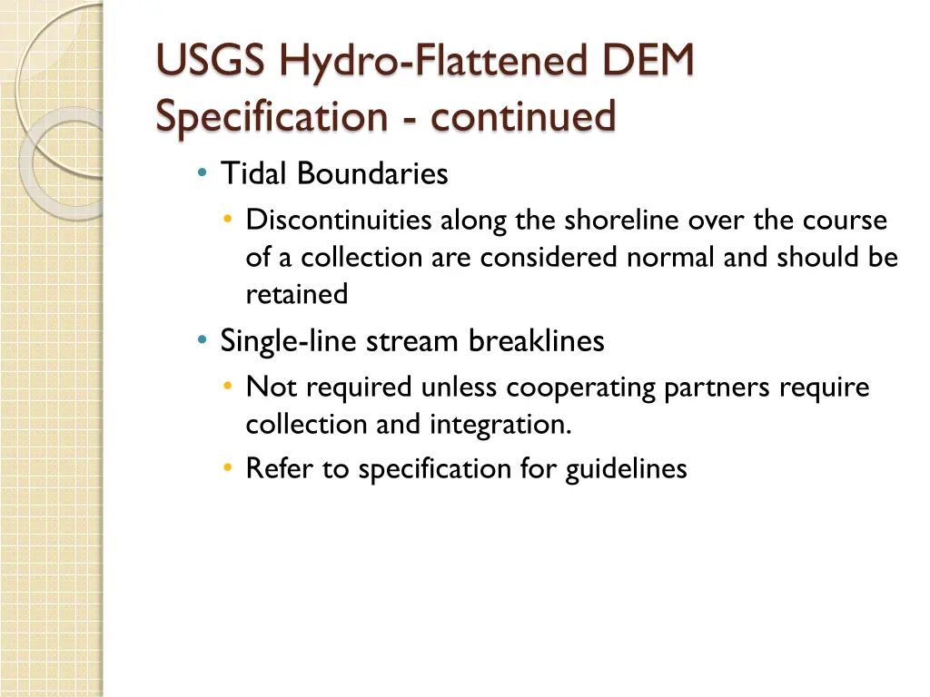 usgs hydro flattened dem specification continued 1
