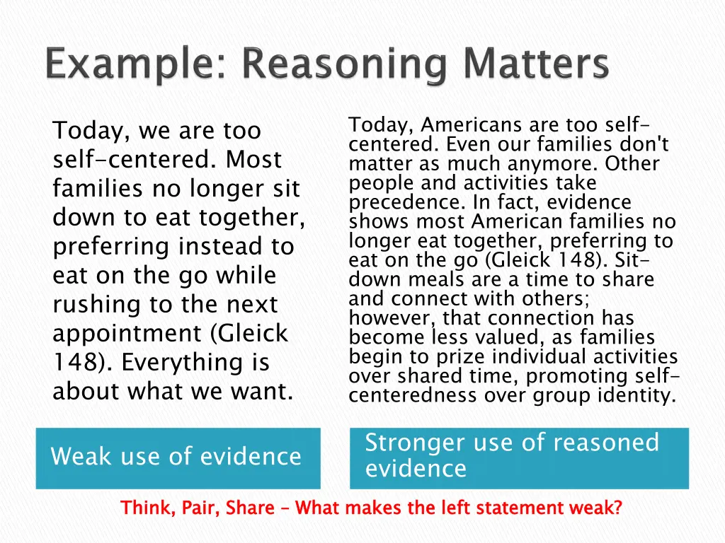 today americans are too self centered even