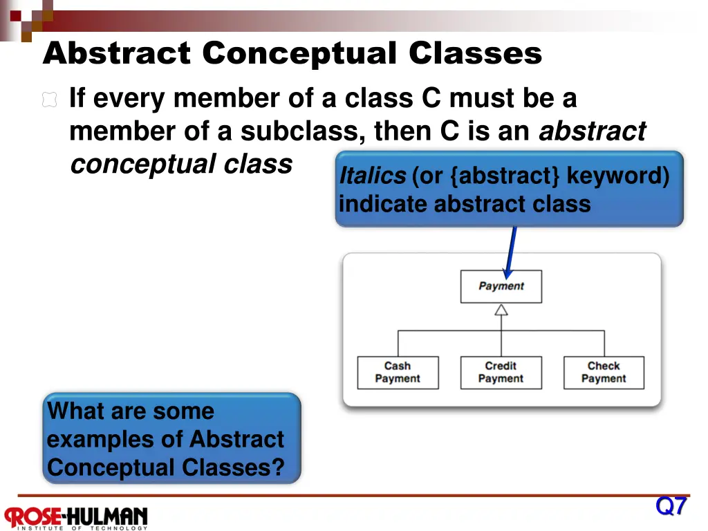 abstract conceptual classes if every member