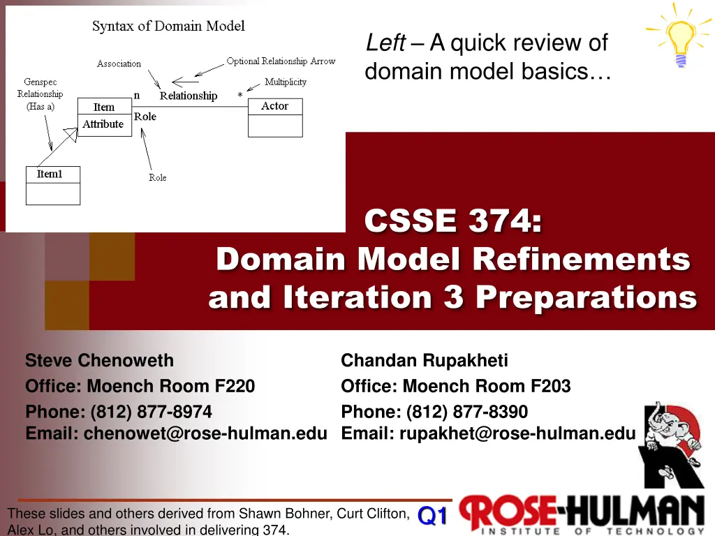 left a quick review of domain model basics