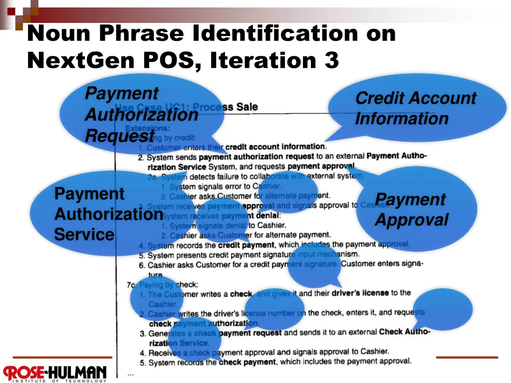 noun phrase identification on nextgen