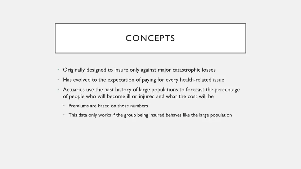 concepts