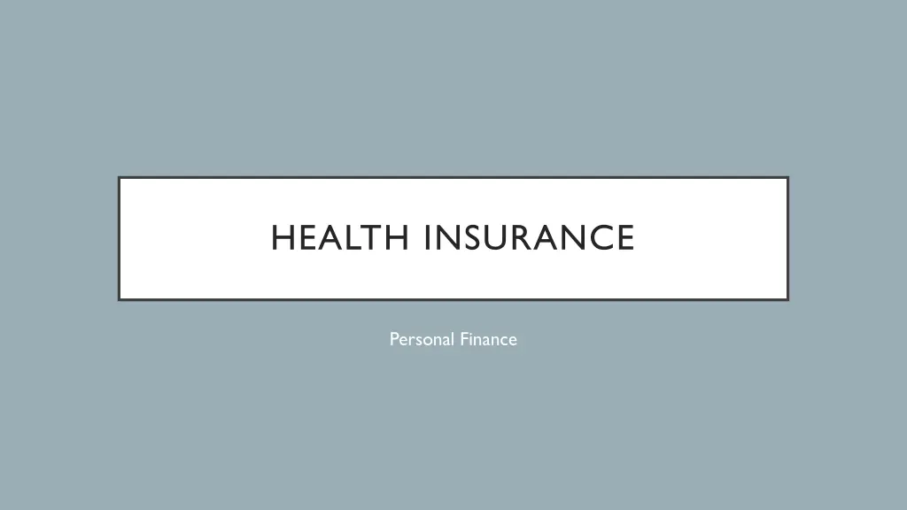 health insurance