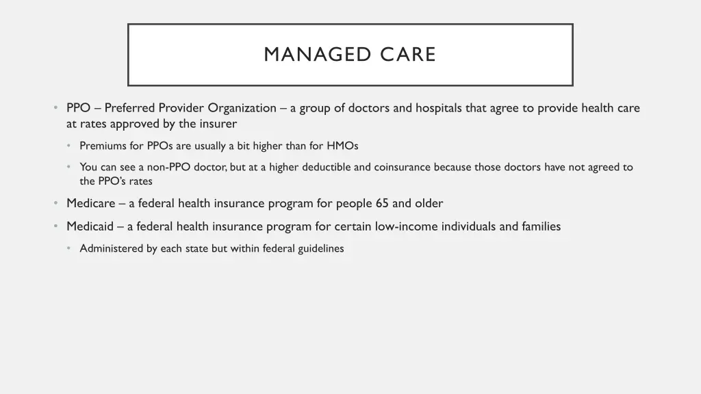 managed care 1