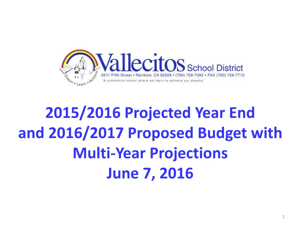 2015 2016 projected year end and 2016 2017