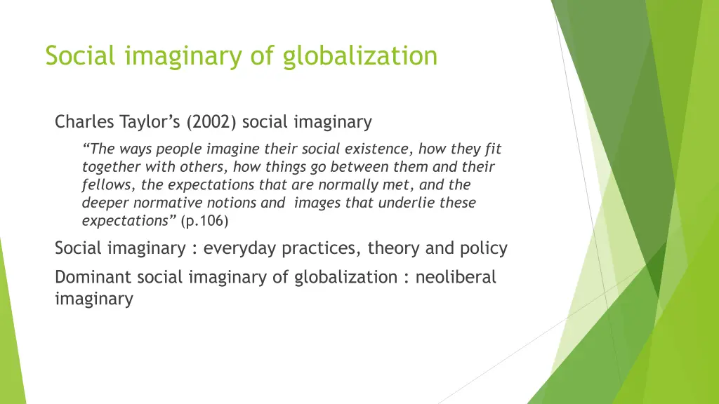 social imaginary of globalization