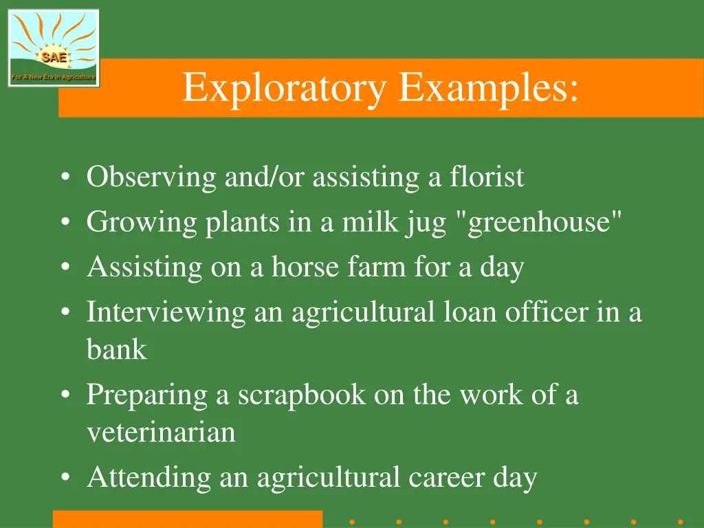 exploratory examples