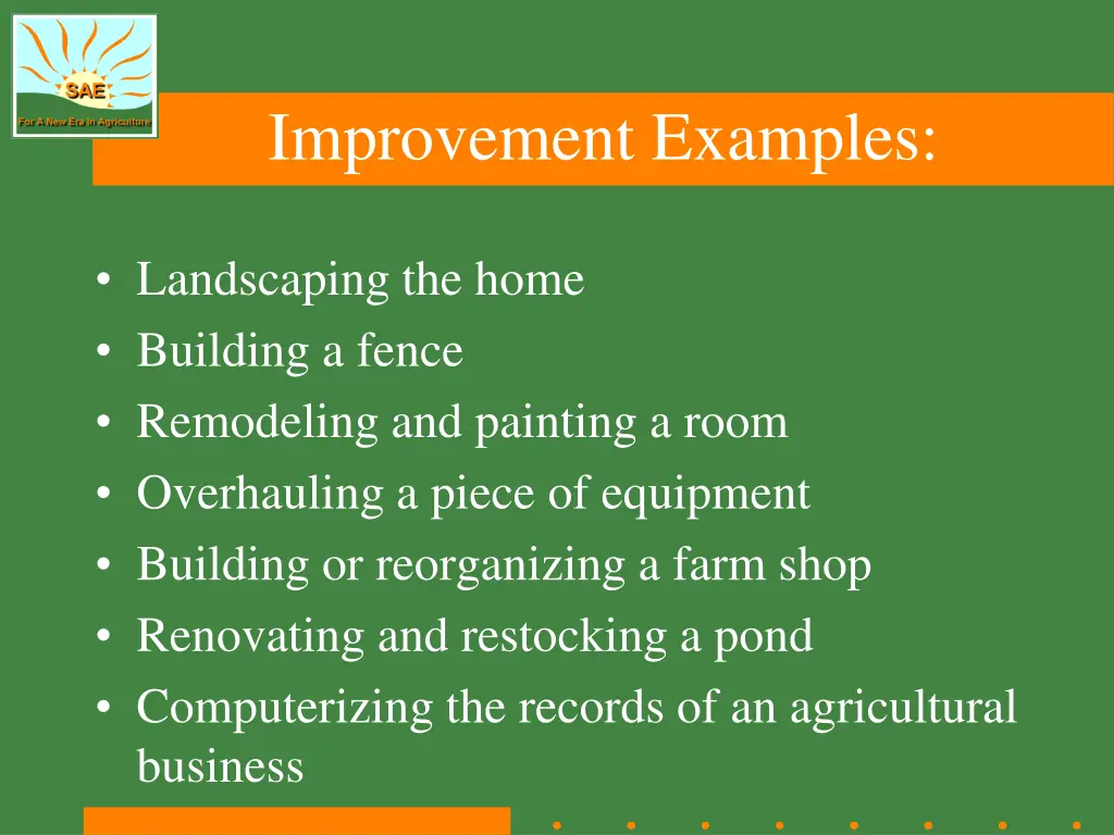 improvement examples