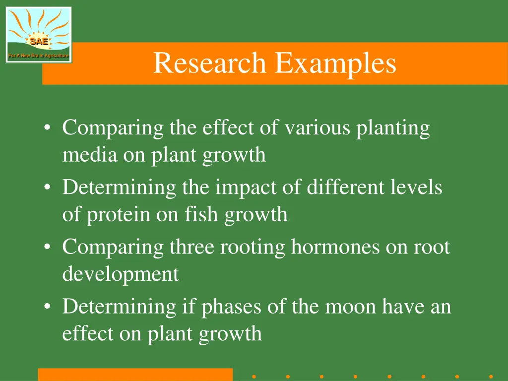 research examples