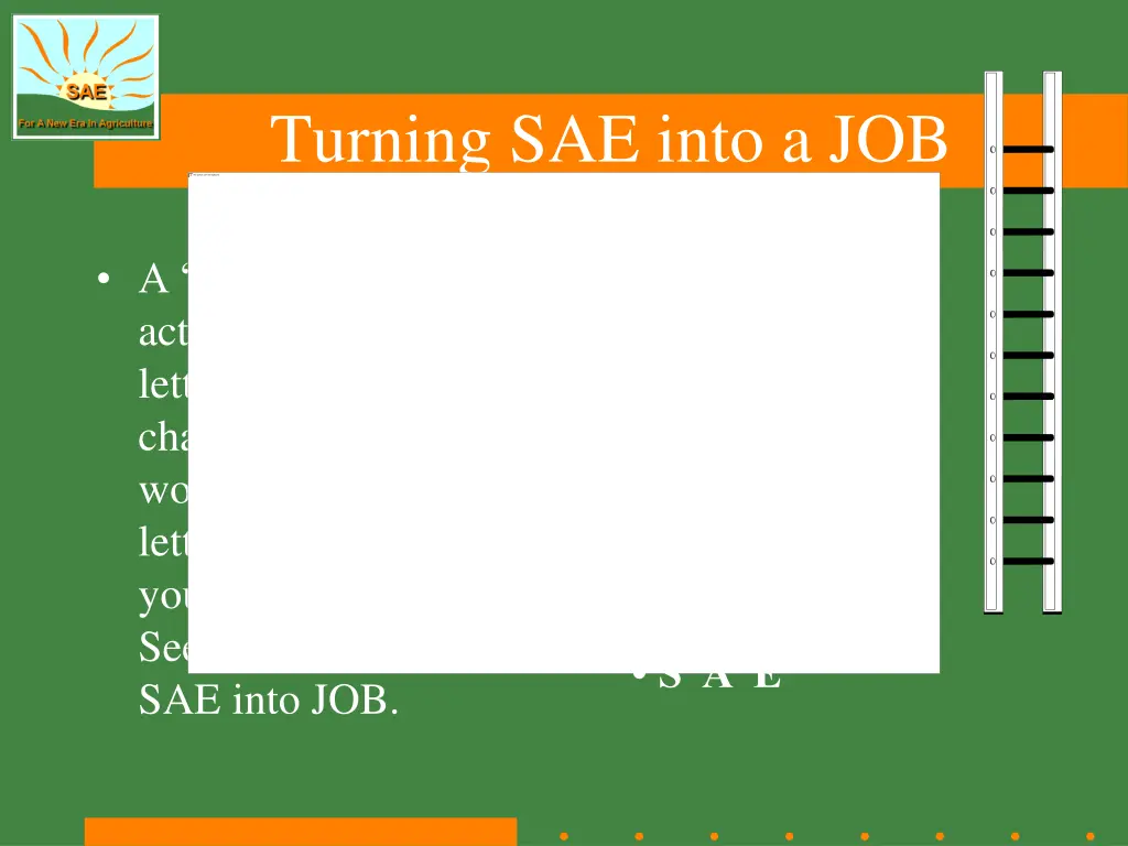 turning sae into a job