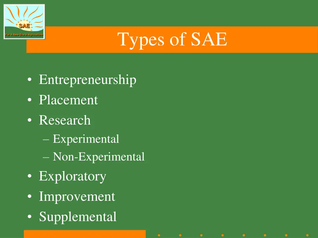 types of sae