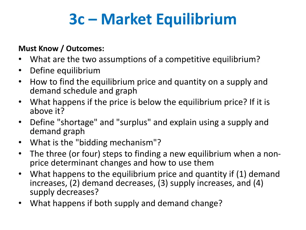 3c market equilibrium 1