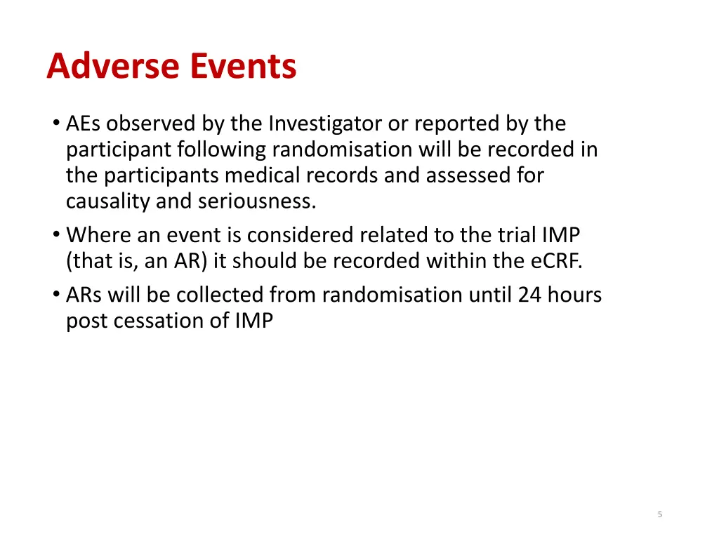 adverse events