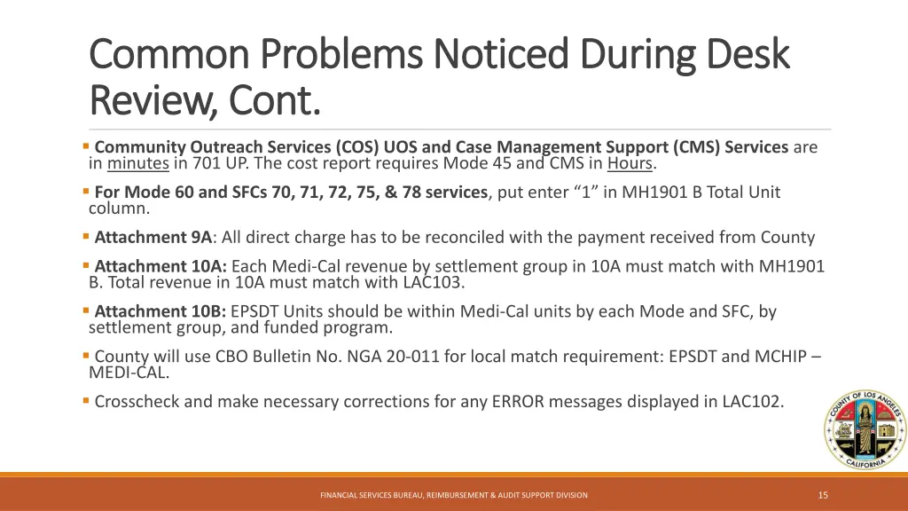 common problems noticed during desk common 1