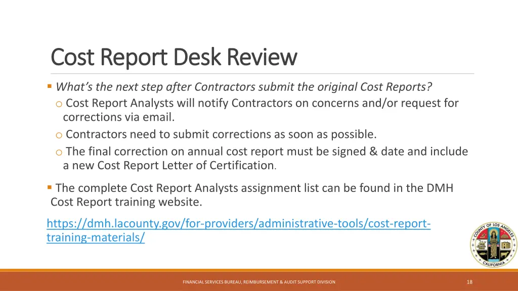 cost report desk review cost report desk review