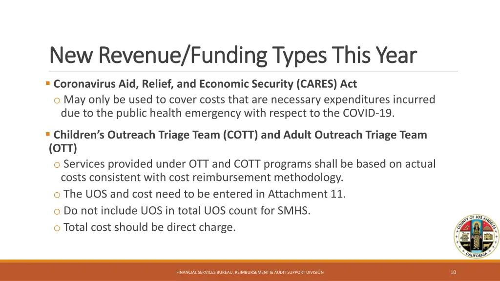 new revenue funding types this year new revenue