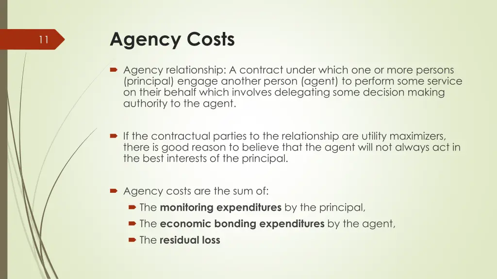 agency costs