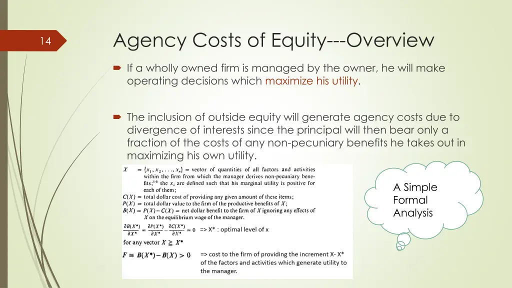 agency costs of equity overview