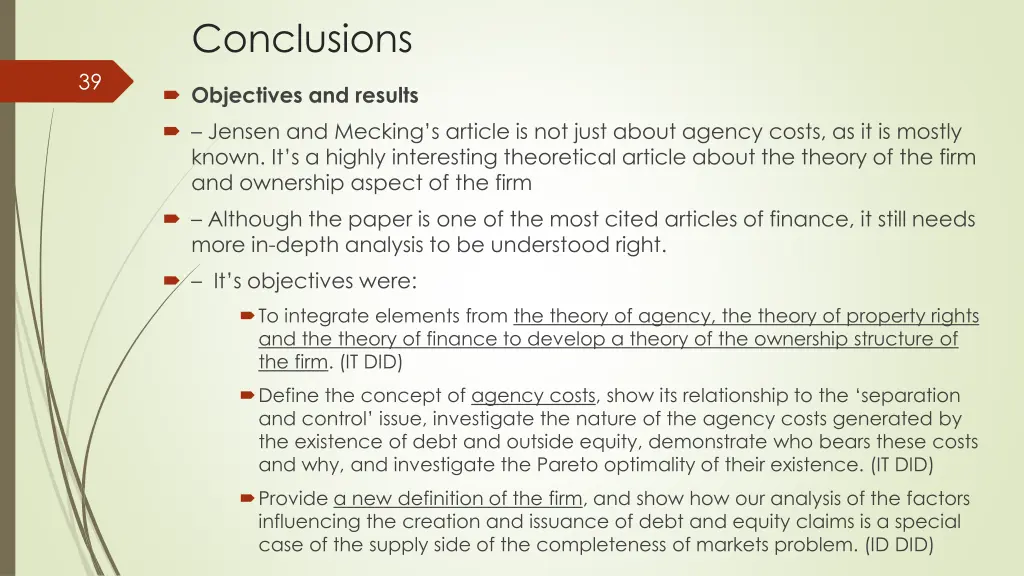 conclusions