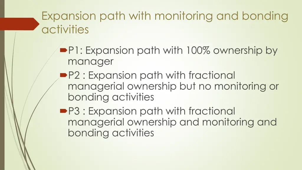 expansion path with monitoring and bonding