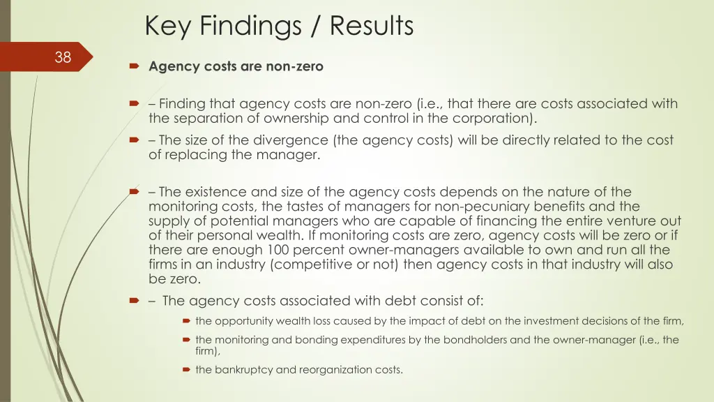 key findings results