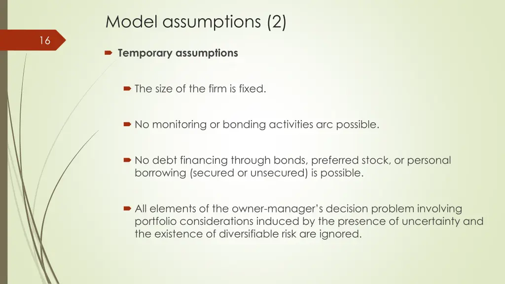 model assumptions 2
