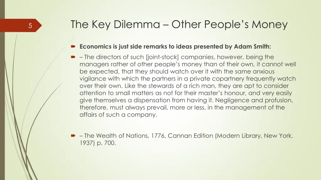 the key dilemma other people s money