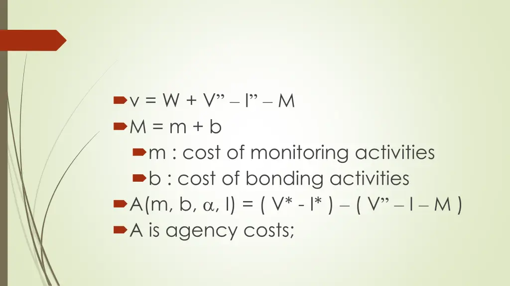 v w v i m m m b m cost of monitoring activities