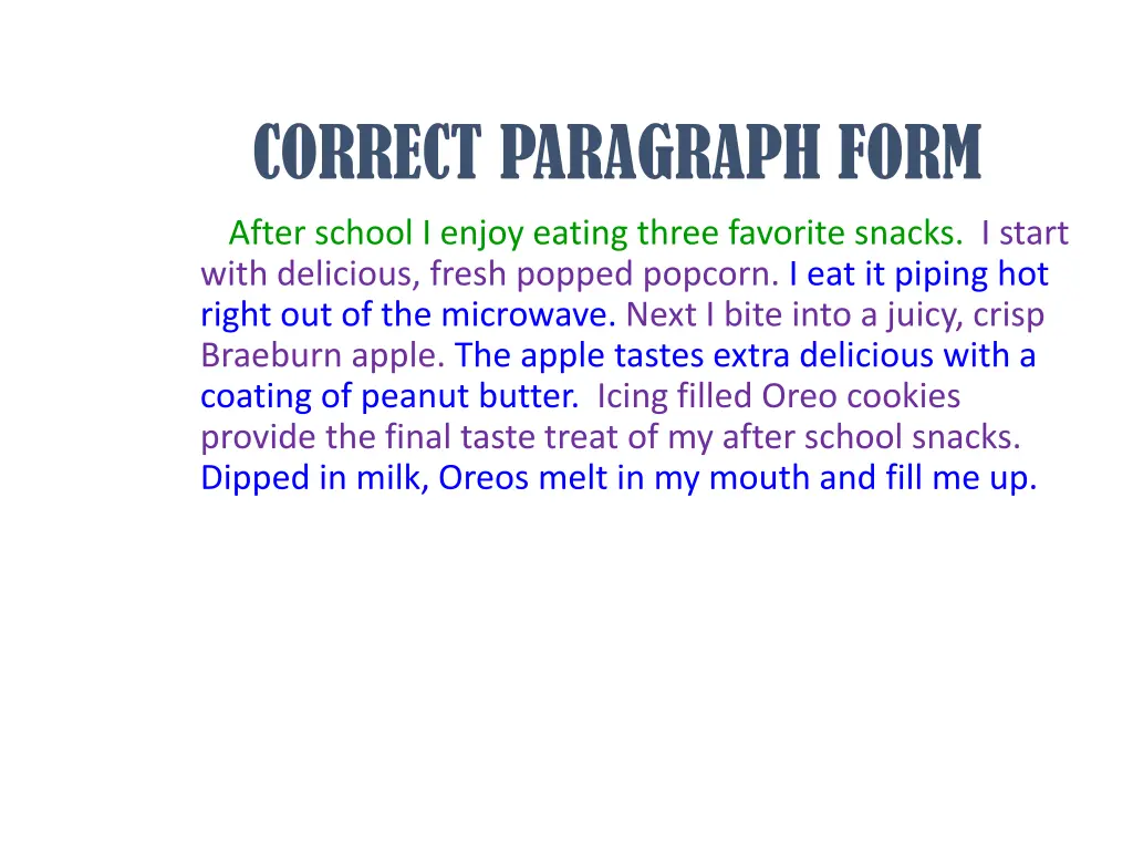 correct paragraph form 1