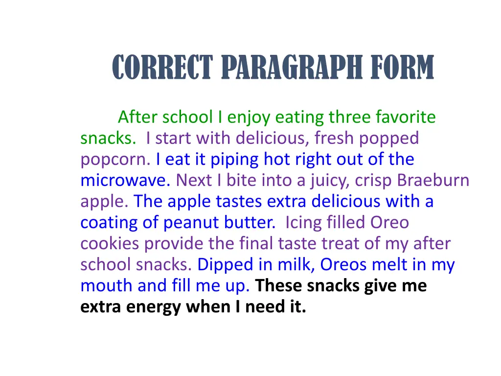 correct paragraph form 2