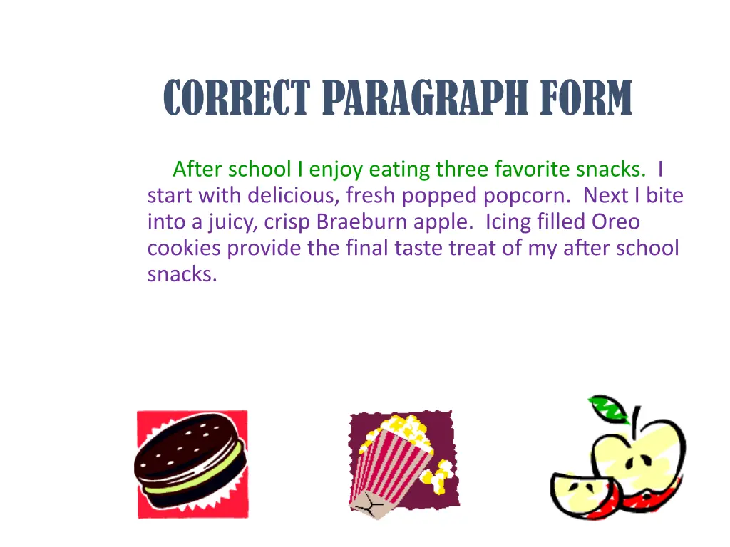 correct paragraph form