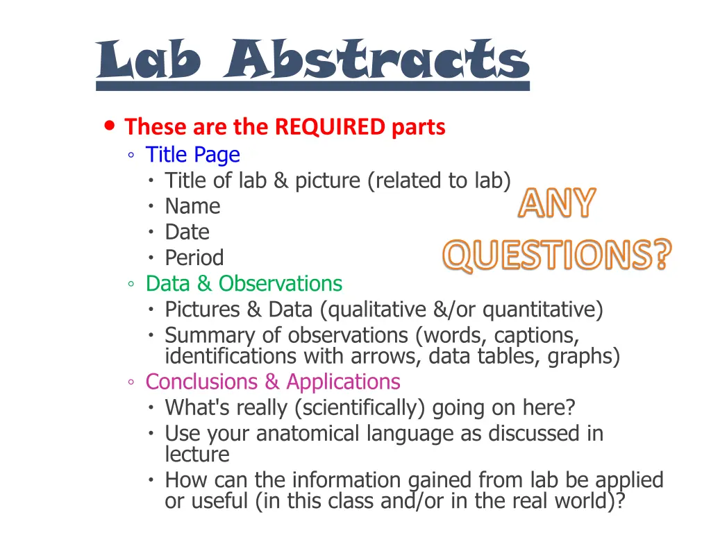 lab abstracts