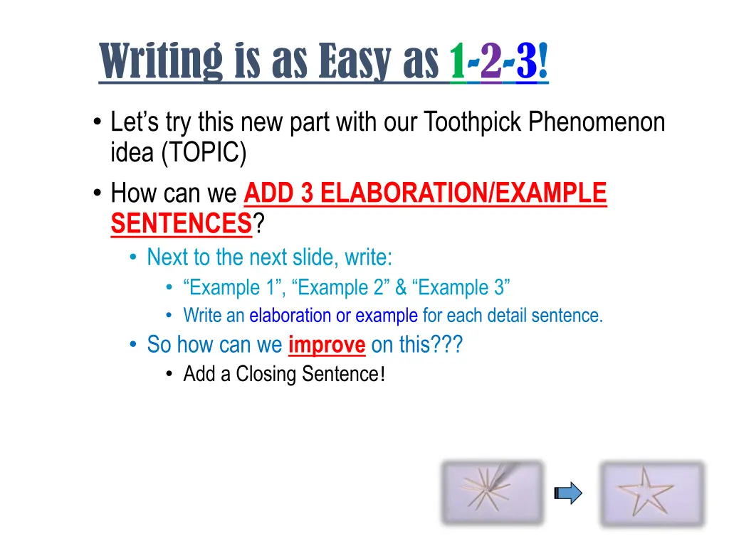 writing is as easy as 1 2 3 3
