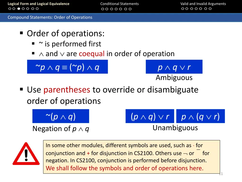 logical form and logical equivalence 10