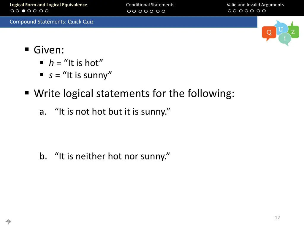 logical form and logical equivalence 11