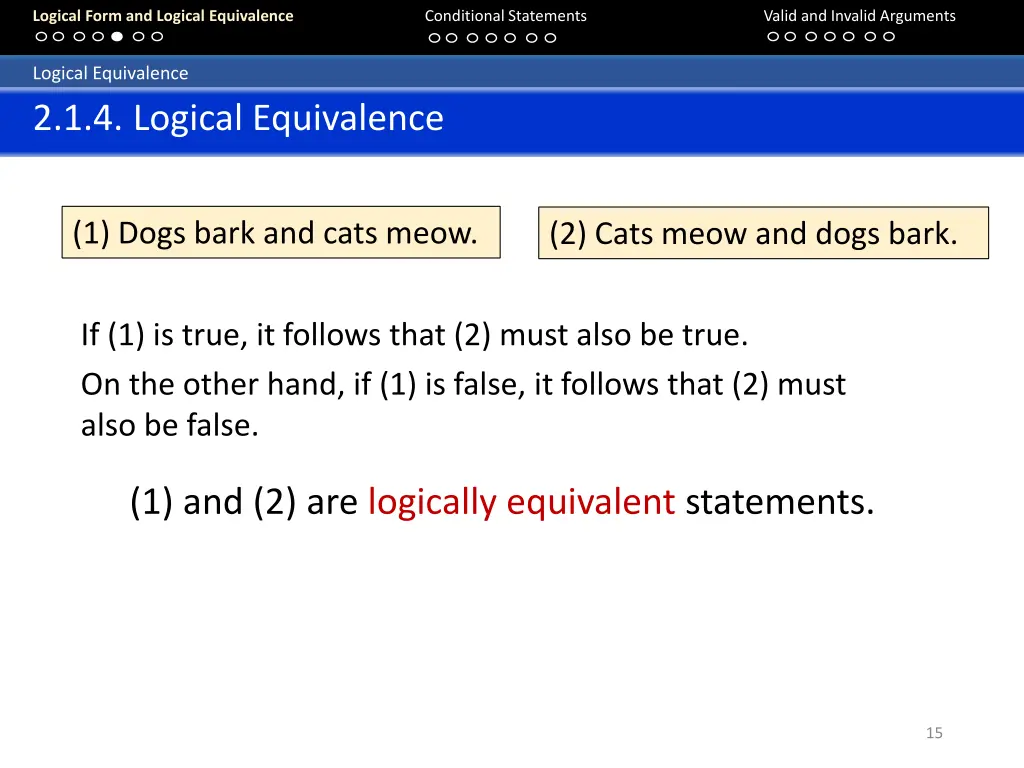 logical form and logical equivalence 14