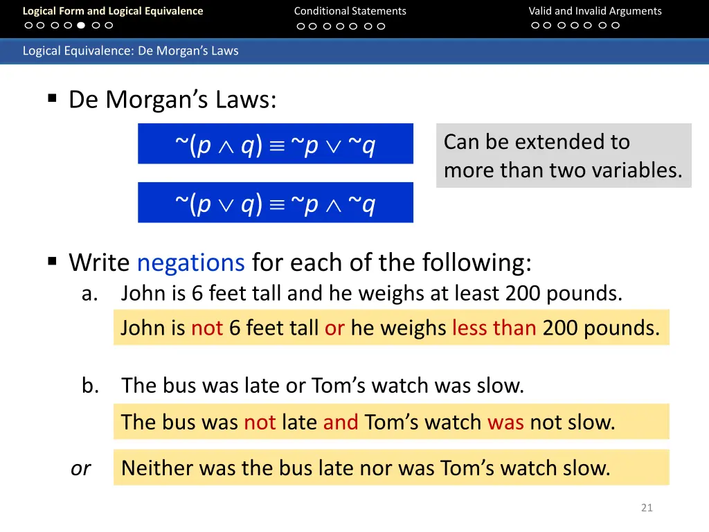 logical form and logical equivalence 20