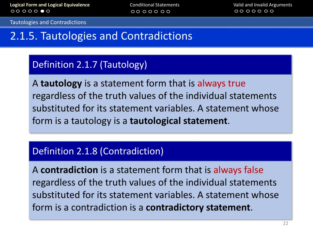 logical form and logical equivalence 21