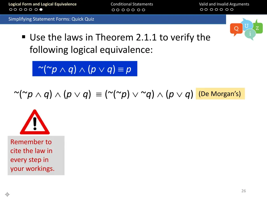 logical form and logical equivalence 25