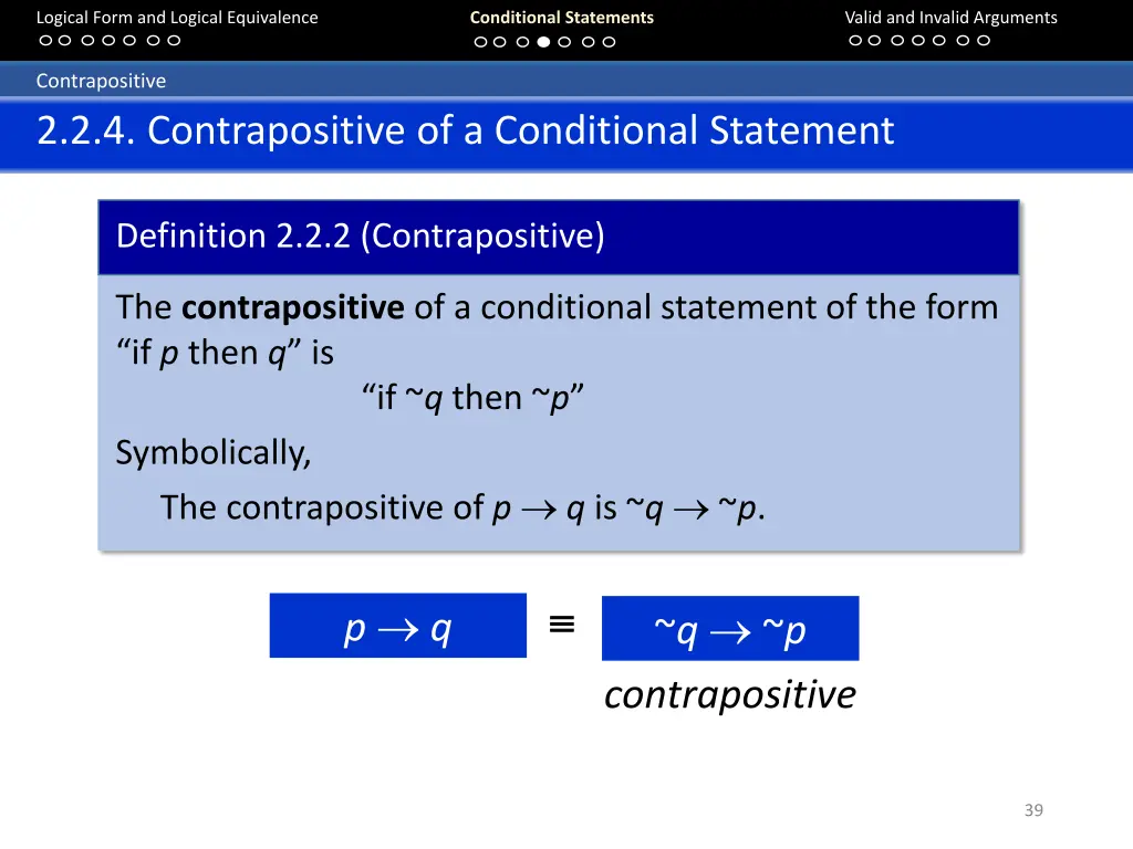 logical form and logical equivalence 38